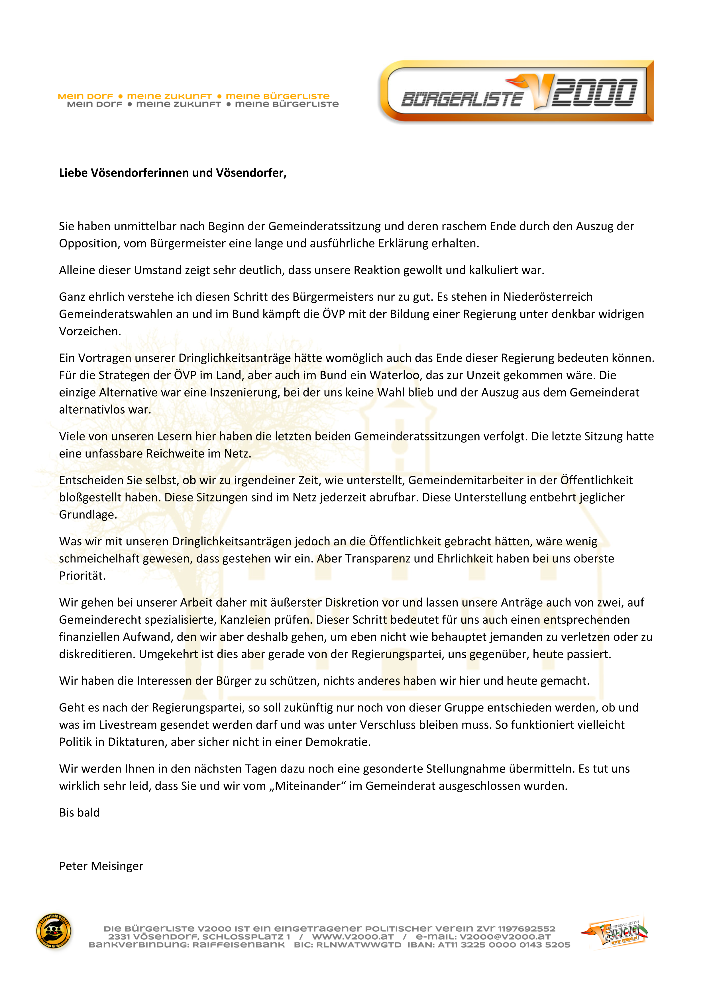 Zur Gemeinderatssitzung vom 04.12.2024